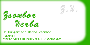 zsombor werba business card